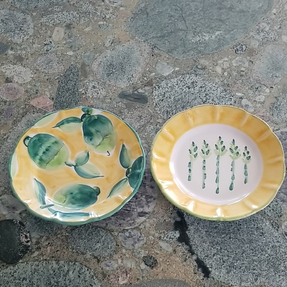 Country Fair Pattern Salad Plates - Set of Two